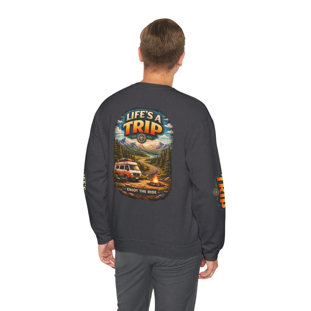6332829994059870468_2048.jpeg Unisex Heavy Blend™ Crewneck Sweatshirt — "Life s A Trip" Design Scenic-Line
