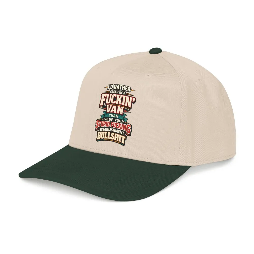 6378123405615755216_2048.jpeg Baseball Cap - "I´d Rather Sleep in A Fucking Van" Design F**K-Line