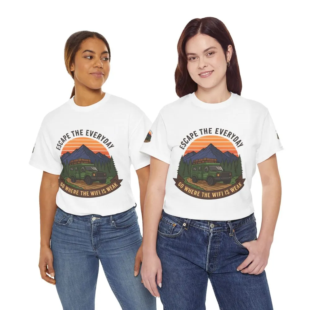 6387349469959216413_2048.jpeg Unisex Heavy Cotton Tee — "Go Where the WiFi Is Weak" Adventure Shirt