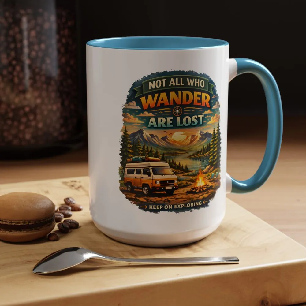 6388829923692467482_2048.jpeg Accent Coffee Mug (11, 15oz) — "Not All Who Wander Are Lost" Design Scenic-Line
