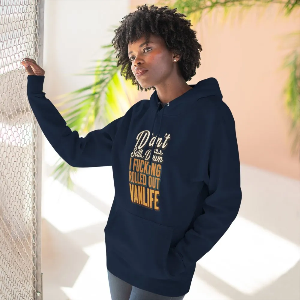 Three-Panel Fleece Hoodie - "Dind´t Settle Down" Design F**K-Line