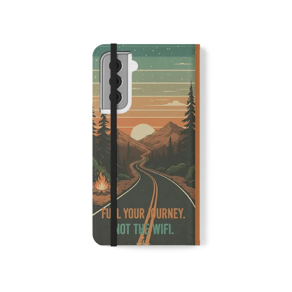 6398271615651688430_2048.jpeg Flip Phone Case — "Adventure Awaits Unplug & Drive" Wallet Case