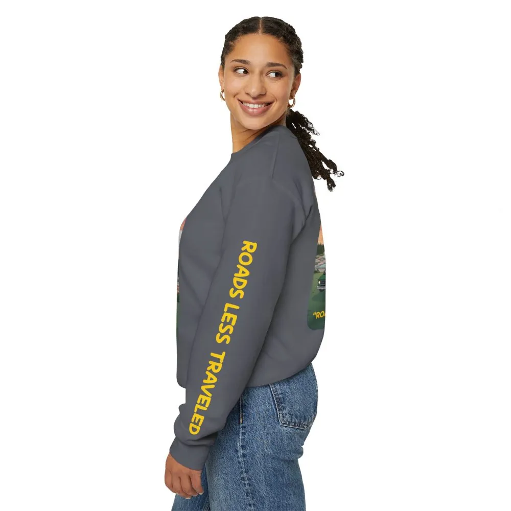 6434437099298927130_2048.jpeg Unisex Heavy Blend™ Crewneck Sweatshirt — "Roads Less Traveled" Design Sitcom-Line