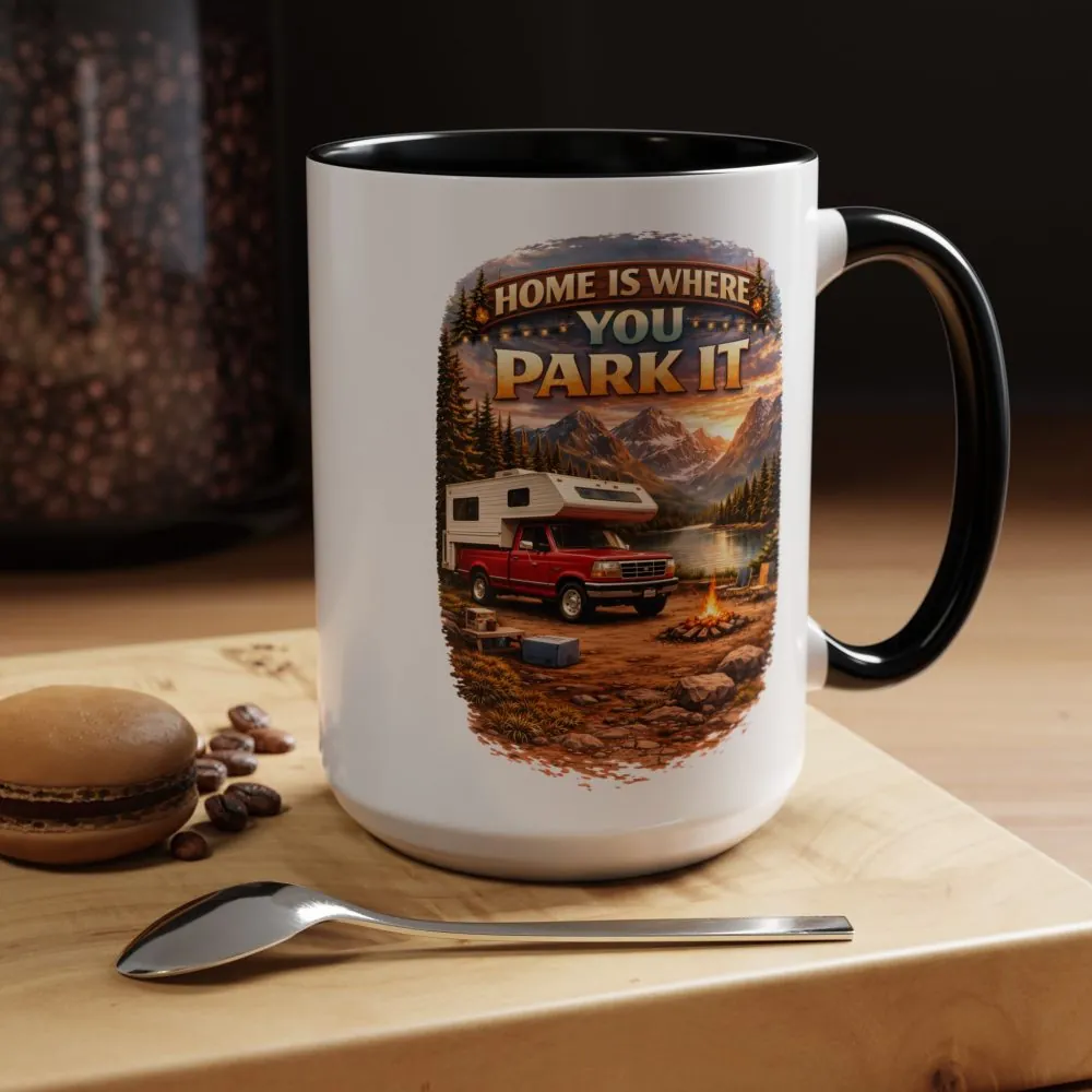 6435818633898472391_2048.jpeg Accent Coffee Mug (11, 15oz) — "Home Is Where You Park It" Design Scenic-Line