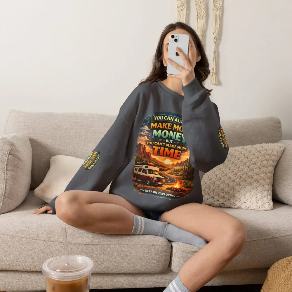 6442157907252284_2048.jpeg Unisex Heavy Blend™ Crewneck Sweatshirt — "You Can Always Make More Money" Design Scenic-Line