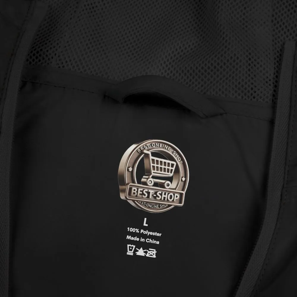 Unisex Full-Zip Windbreaker Jacket — "Adventure Awaits" (Design "Minimal-Line")