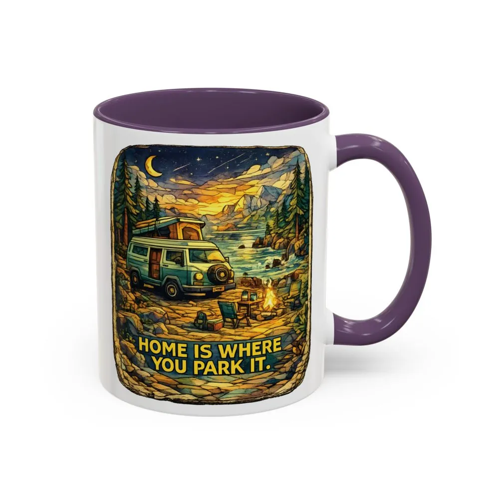 6477391607651602943_2048.jpeg Accent Coffee Mug (11, 15oz) — "Home Is Where You Park It" Design Cubic-Line