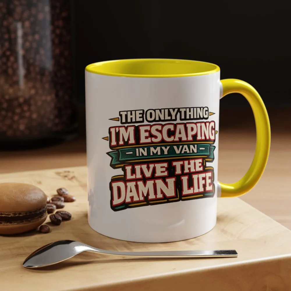 649969360529100084_2048.jpeg Accent Coffee Mug (11, 15oz) — "The Only Thing I´m Escaping" Design F**K-Line