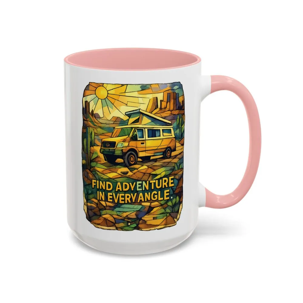 652668915495290471_2048.jpeg Accent Coffee Mug (11, 15oz) — "Find Adventure In Every Corner" Design Cubic-Line