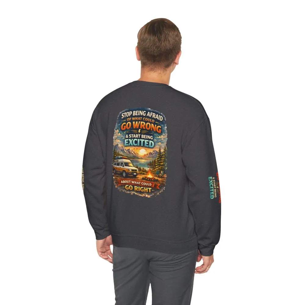 6557431626752832079_2048.jpeg Unisex Heavy Blend™ Crewneck Sweatshirt — "Stop Being Afraid Of What Could Go Wrong" Design Scenic-Line