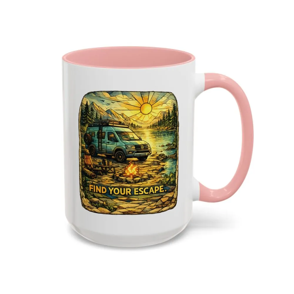 6561268389688572657_2048.jpeg Accent Coffee Mug (11, 15oz) — "Find Your Escape" Design Cubic-Line