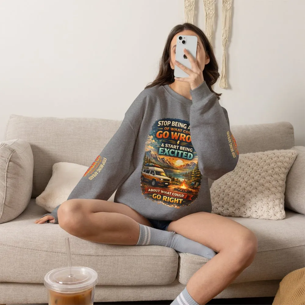659113426152946156_2048.jpeg Unisex Heavy Blend™ Crewneck Sweatshirt — "Stop Being Afraid Of What Could Go Wrong" Design Scenic-Line
