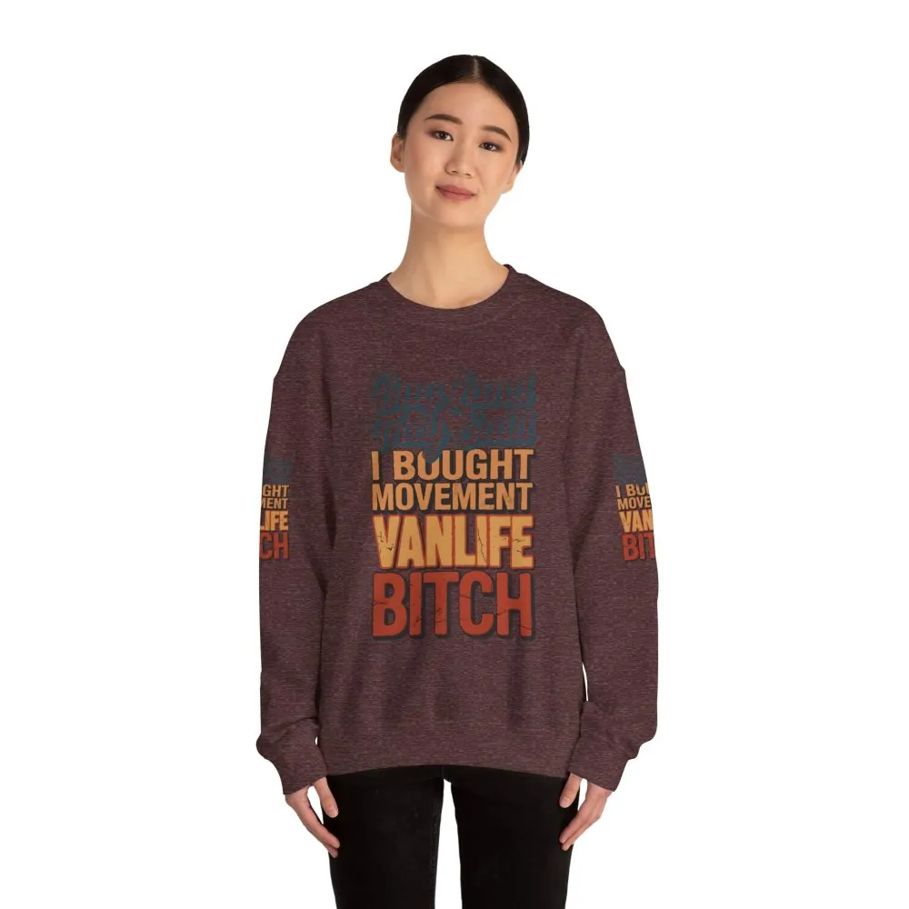 6593582904616853329_2048.jpeg Unisex Heavy Blend™ Crewneck Sweatshirt — "Buy Land They Said" Design F**K-Line