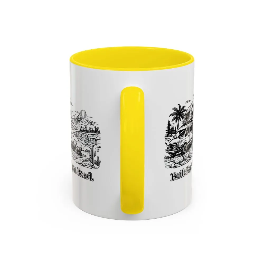 Accent Coffee Mug (11, 15oz) — "Built For The Open Road" Design Minimal-Line