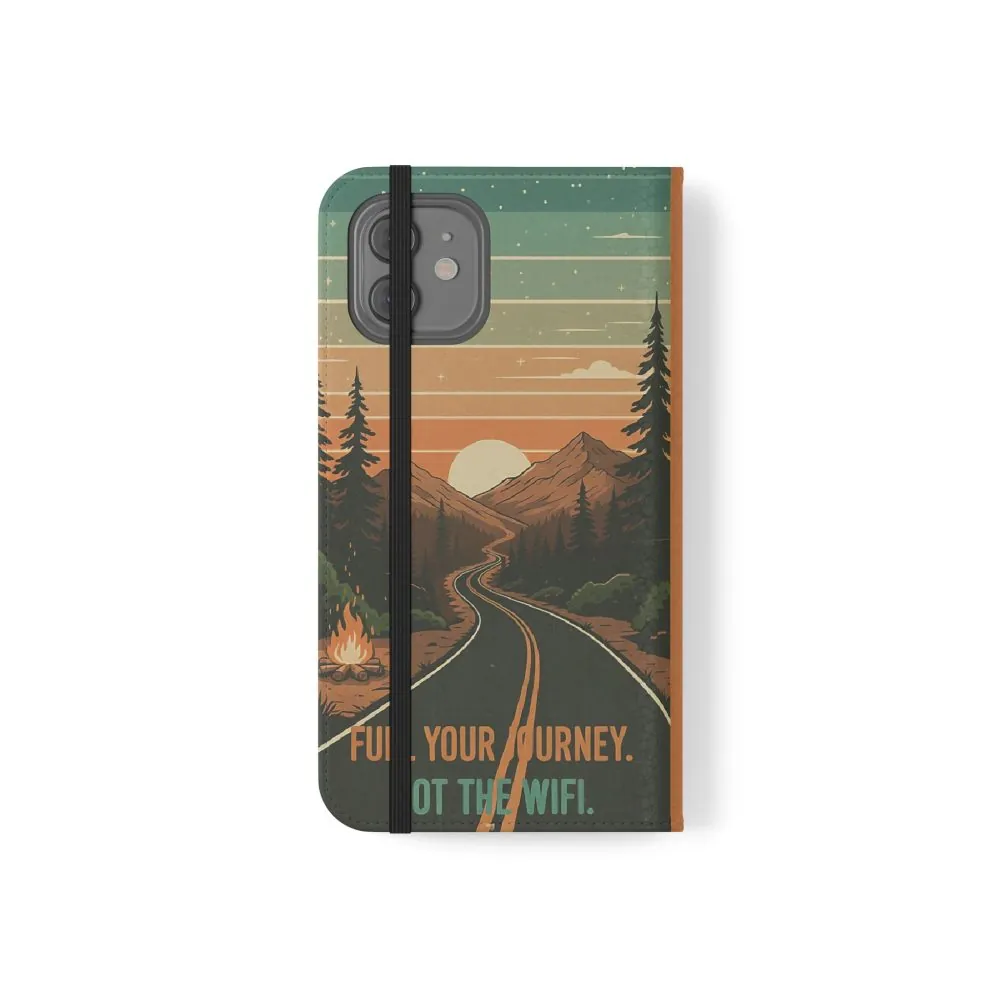 6608201675213905039_2048.jpeg Flip Phone Case — "Adventure Awaits Unplug & Drive" Wallet Case