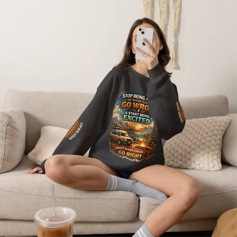 6609373803414395562_2048.jpeg Unisex Heavy Blend™ Crewneck Sweatshirt — "Stop Being Afraid Of What Could Go Wrong" Design Scenic-Line