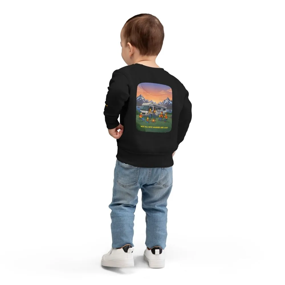 Toddler Sweatshirt - "Not All Who Wander Are Lost" (Design Sitcom-Line)