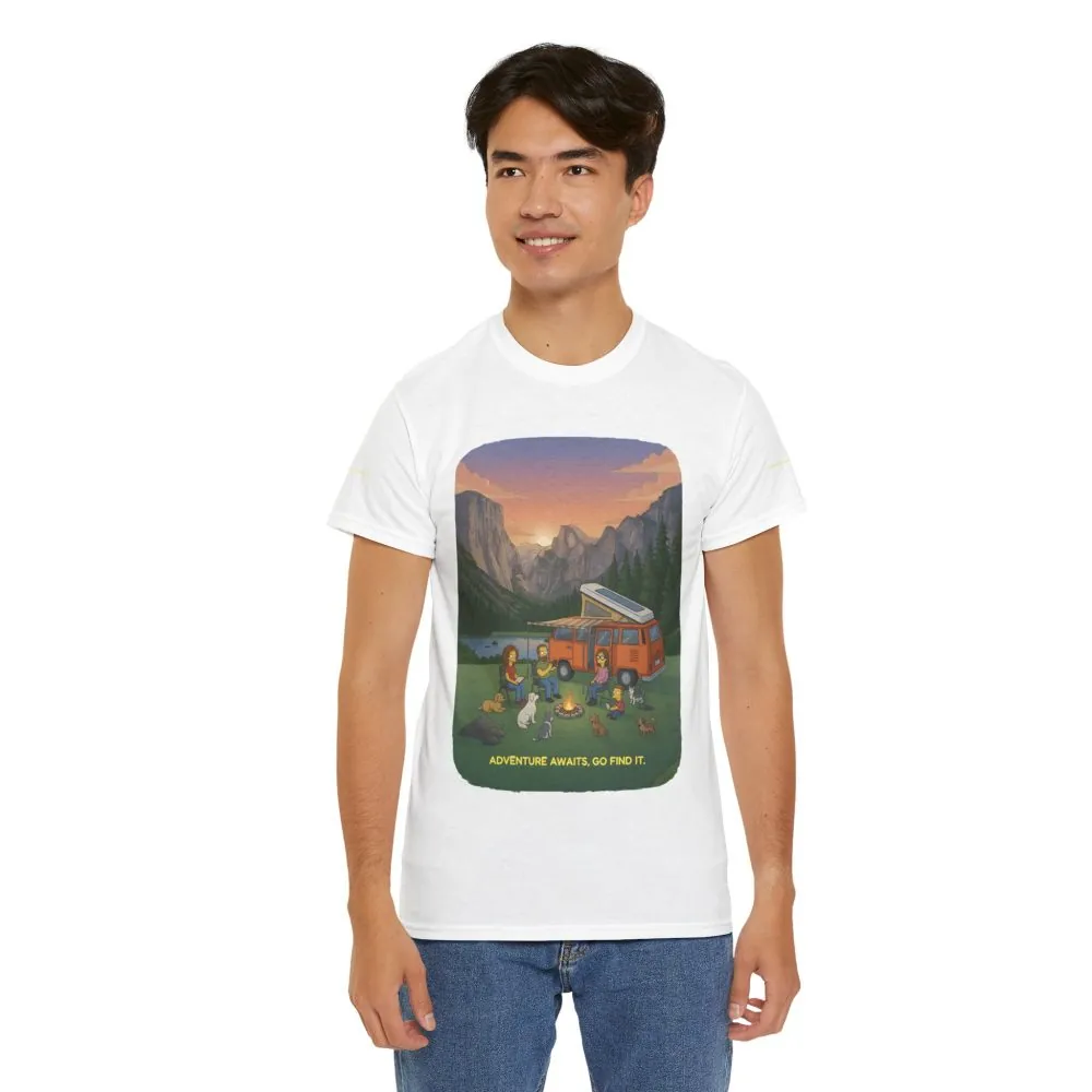 6626842652521808958_2048.jpeg Unisex Heavy Cotton Tee — "Adventure Awaits-Go Find It" Design Sitcom-Line