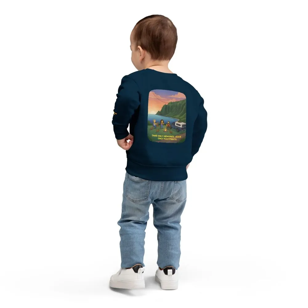 6627189013296096879_2048.jpeg Toddler Sweatshirt - "Take Only Memories-Leave Only Footprints" (Design Sitcom-Line)