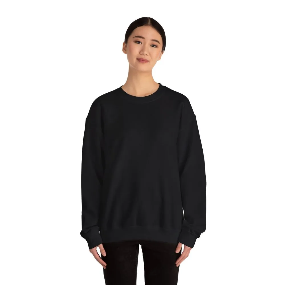 Crewneck Sweatshirt — "ROAD WHERE MADE FOR JOURNEYS-NOT DESTINATIONS" (Only Back printed) Vintage Camper Van Outdoor Graphic