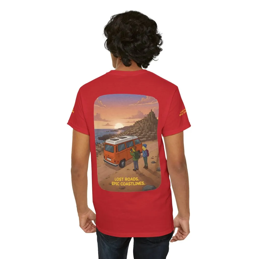6662012855279153860_2048.jpeg Unisex Heavy Cotton Tee — "Lost Roads Epic Coastlines" Design Sitcom-Line