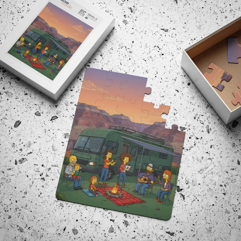667011199084682279_2048.jpeg Kids' 30‑Piece Camping Puzzle — Scenic Campfire Jigsaw
