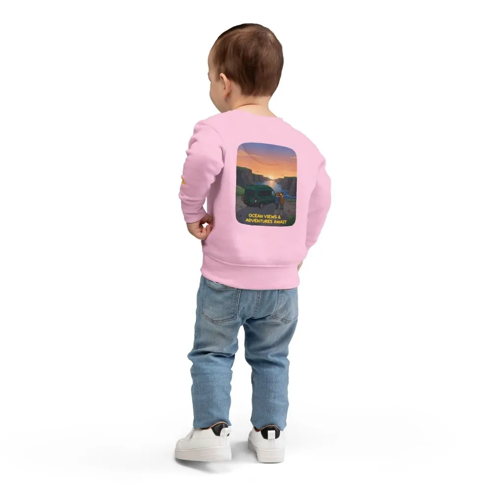 6676427797926832300_2048.jpeg Toddler Sweatshirt - "Ocean Views-Adventures Awaits" (Design Sitcom-Line)