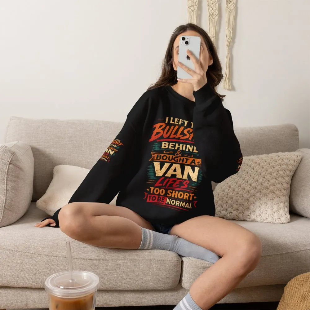 Unisex Heavy Blend™ Crewneck Sweatshirt — "I Left The Bullshit" Design F**K-Line
