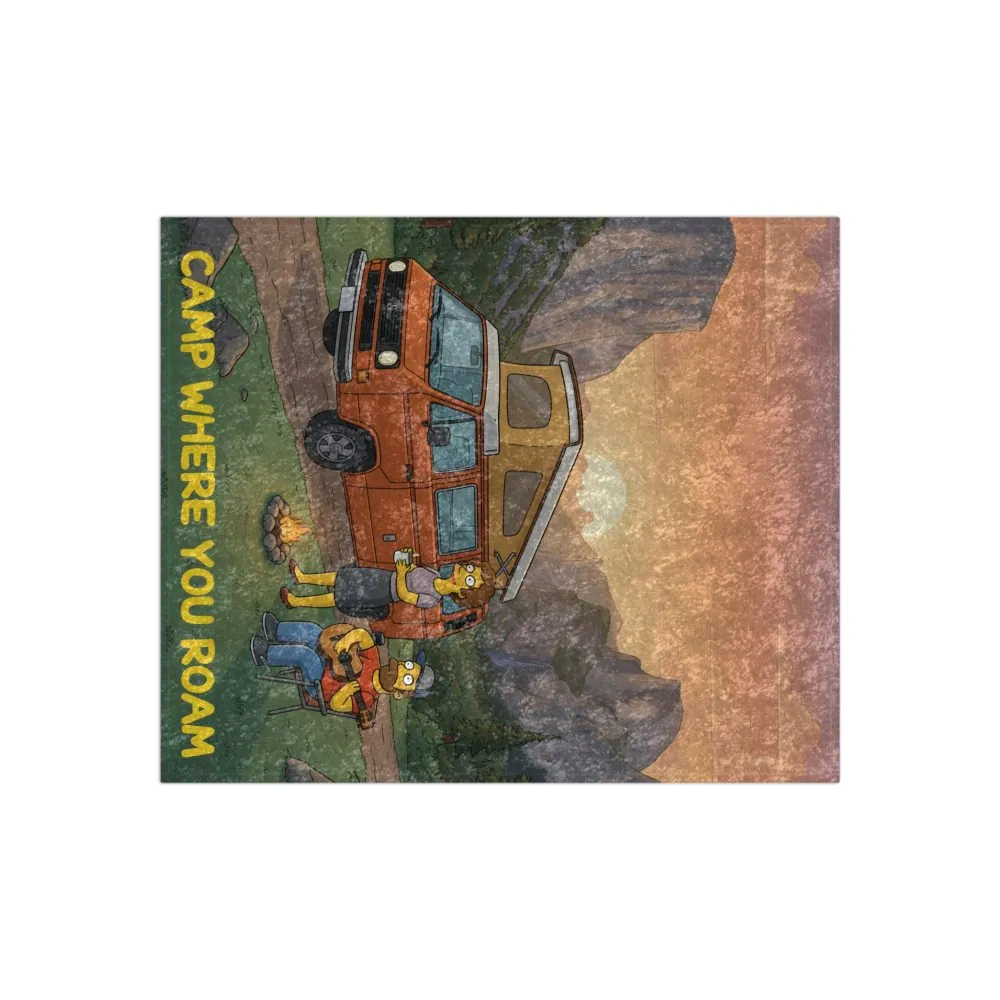 6687760327424621677_2048.jpeg Crushed Velvet Blanket —"Camp Where You Roam" Design Sitcom-Line (Campervan)