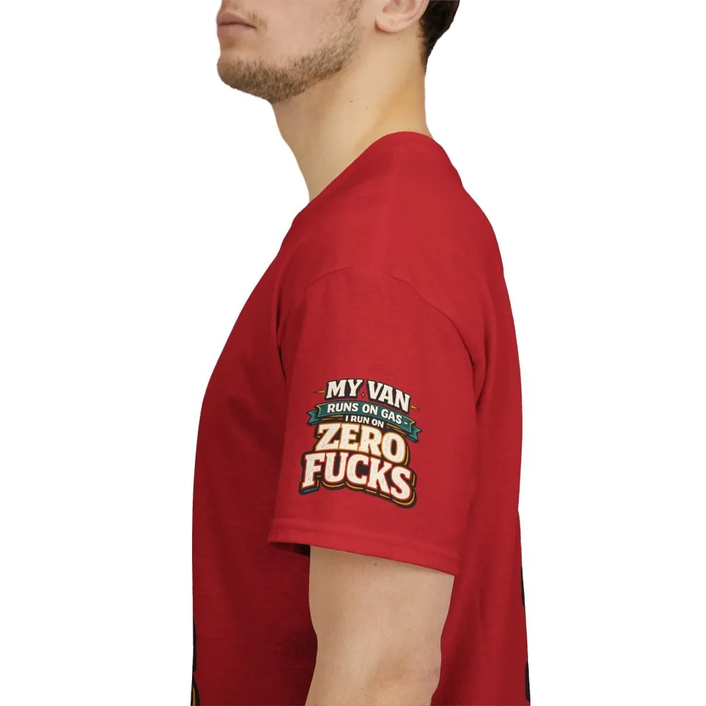 Unisex Heavy Cotton Tee — "My Van Runs On Gas" Design F**K-Line