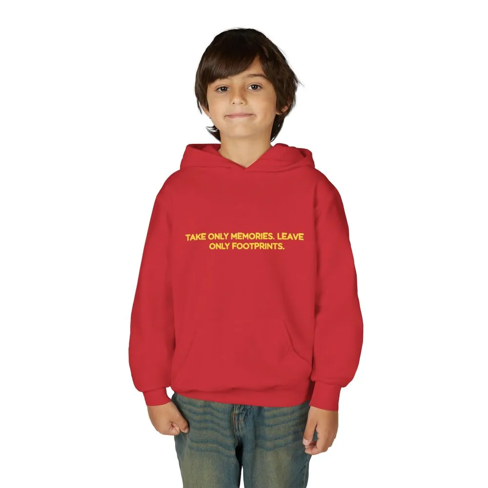 Youth Hoodie(Gildan) – "Take Only Memories-Leave Only Footprints (Design Sitcom-Line)
