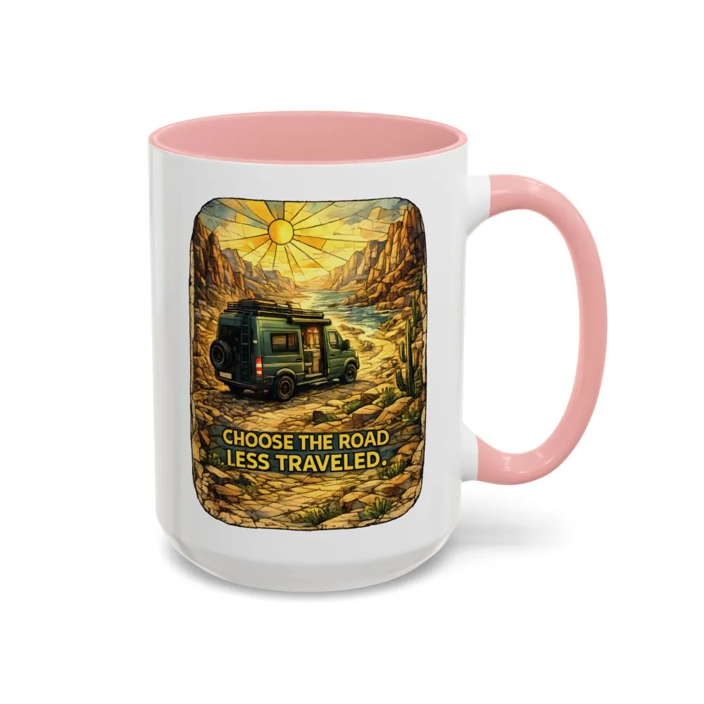 6747109232031802766_2048.jpeg Accent Coffee Mug (11, 15oz) — "Choose The Road Less Traveled" Design Cubic-Line