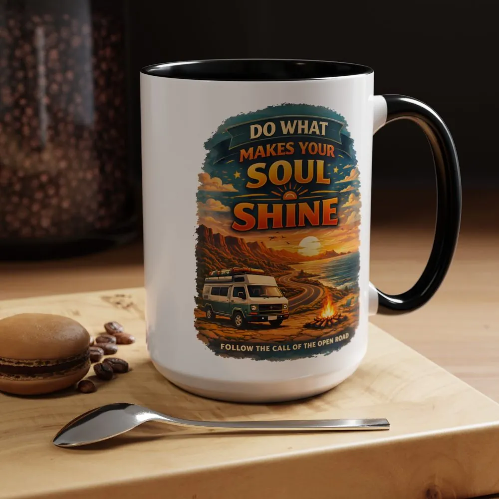 6748573634733308686_2048.jpeg Accent Coffee Mug (11, 15oz) — "Do What Makes Your Soul Shine" Design Scenic-Line