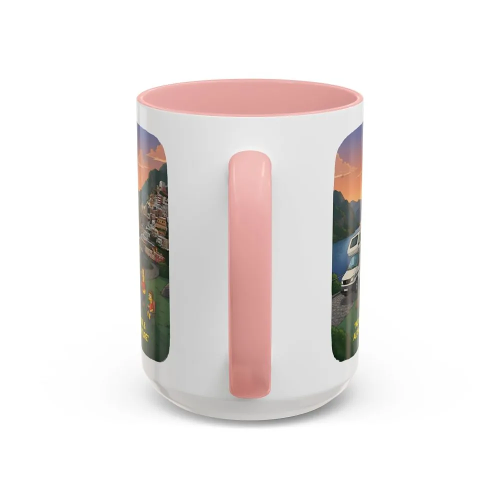 Accent Coffee Mug (11, 15oz) — "Mountain Air-Alpine Adventure" Design Sitcom-Line