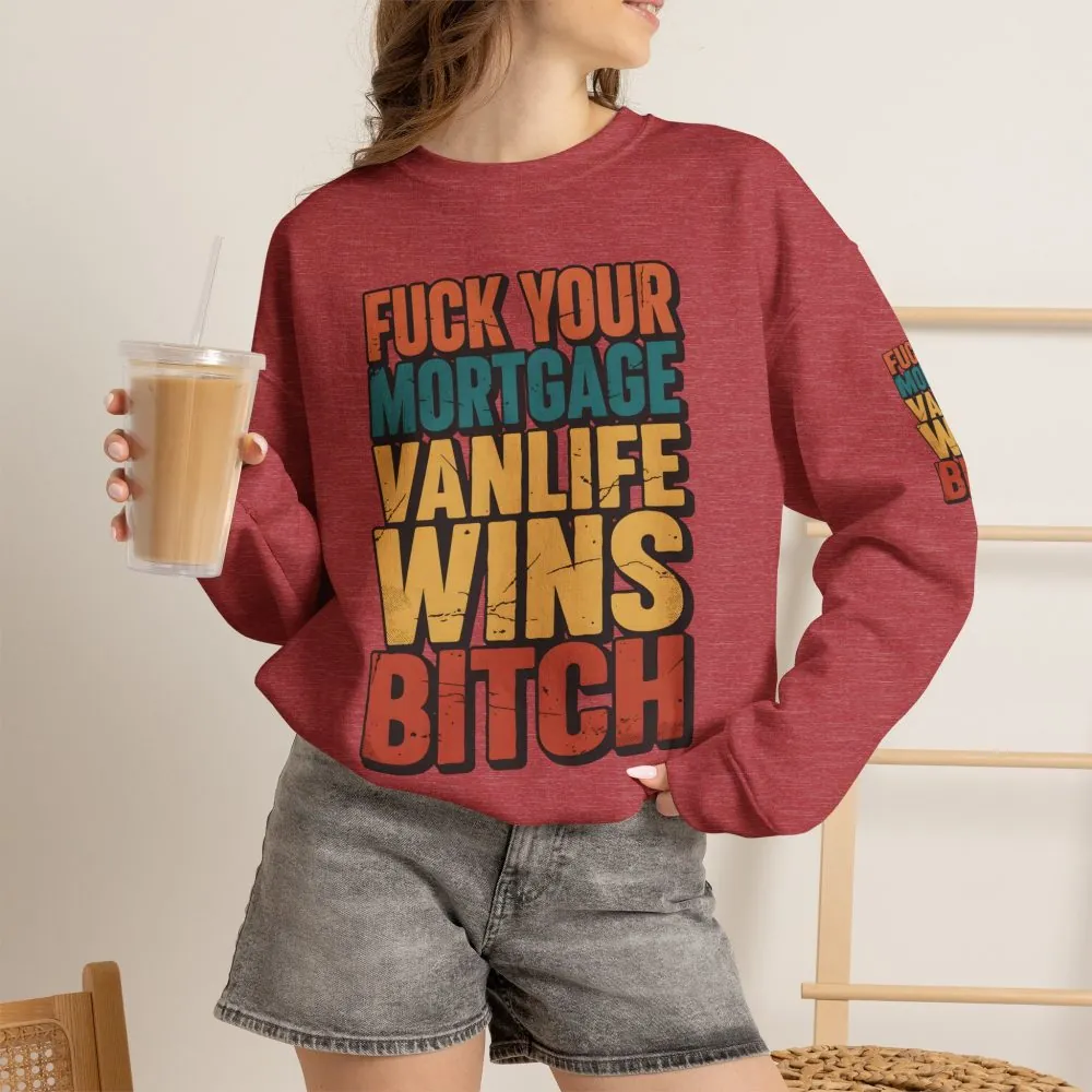 6761135657199268738_2048.jpeg Unisex Heavy Blend™ Crewneck Sweatshirt — "Fuck Your Mortgage" Design F**K-Line