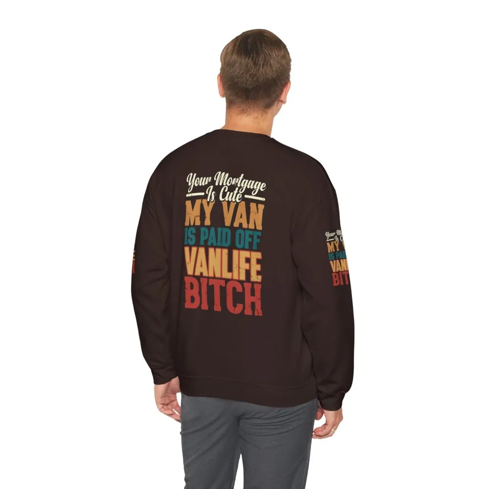 6773189450482341988_2048.jpeg Unisex Heavy Blend™ Crewneck Sweatshirt — "Your Mortgage Is Cute" Design F**K-Line