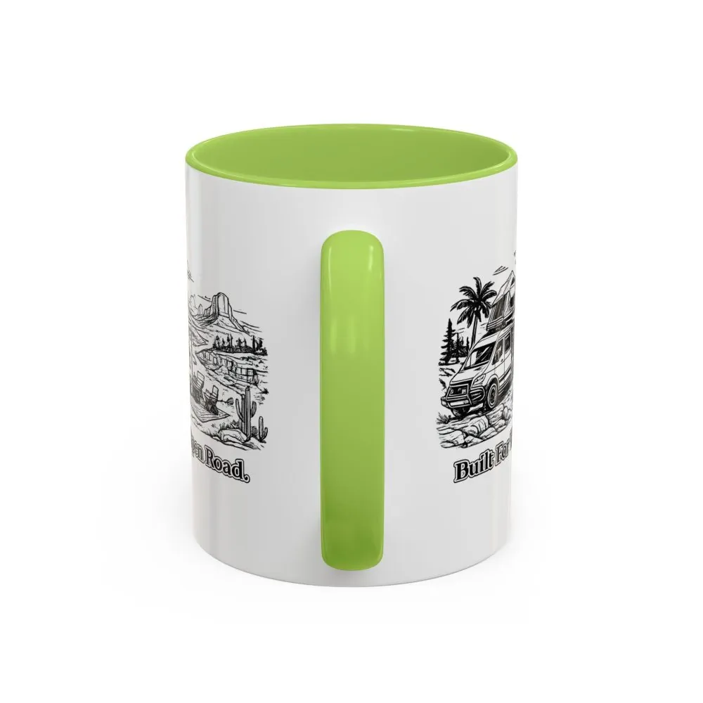 Accent Coffee Mug (11, 15oz) — "Built For The Open Road" Design Minimal-Line