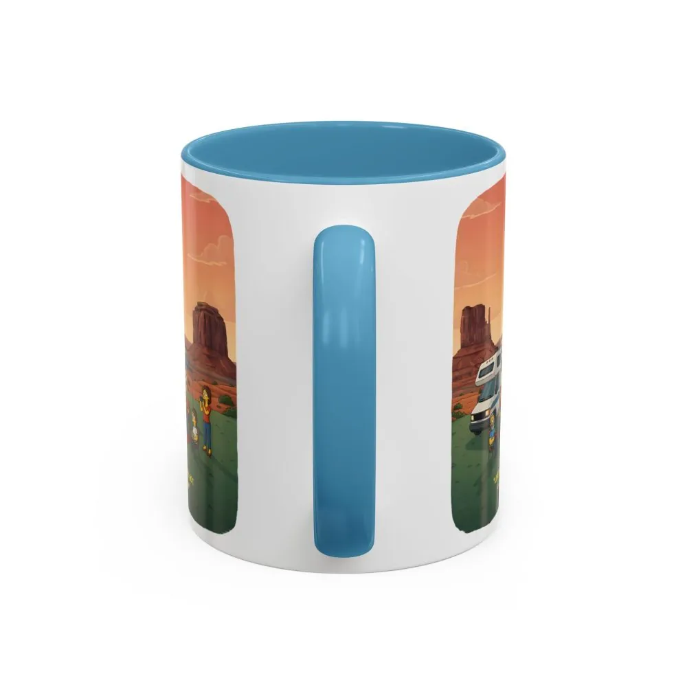 Accent Coffee Mug (11, 15oz) — "Life Is A Journey-Not A Destination" Design Sitcom-Line