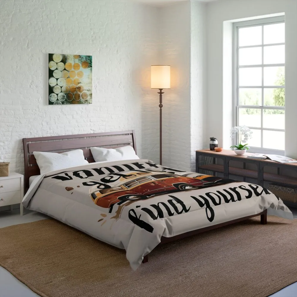 6805724315810091082_2048.jpeg Comforter — Vanlife ‘Get Lost, Find Yourself’ Retro Camper Bedding