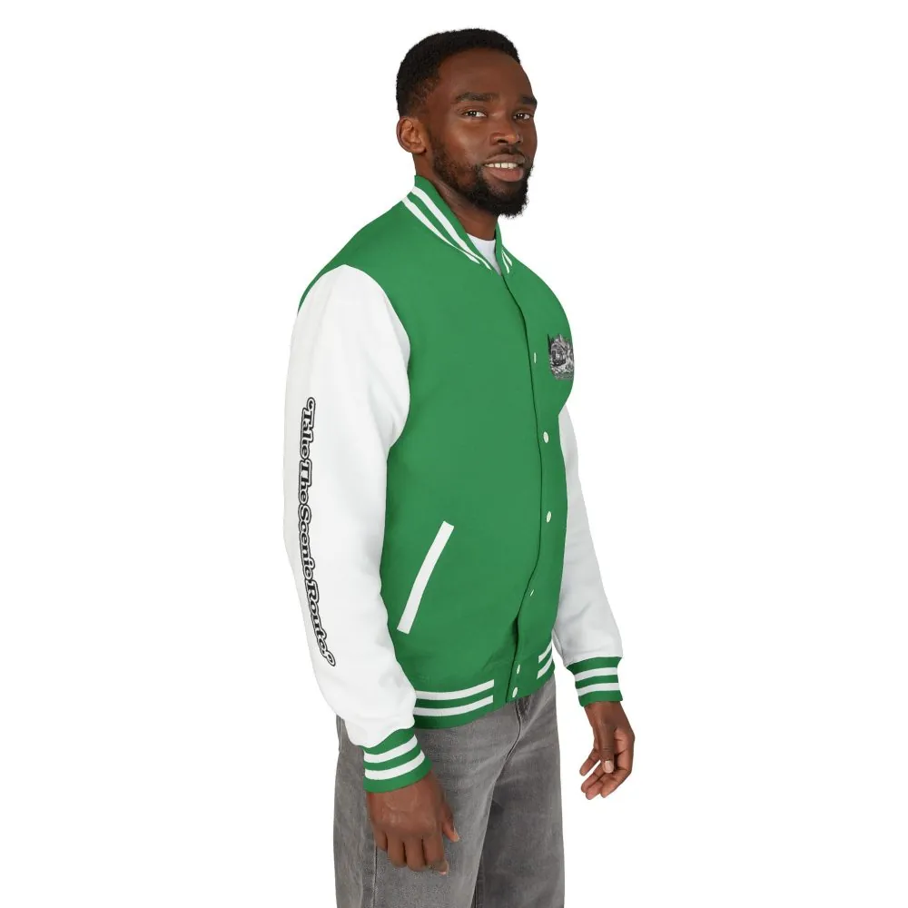 6808733584423872872_2048.jpeg Unisex Heavyweight Letterman Jacket — "Take The Scenic Route" Travel Varsity Coat