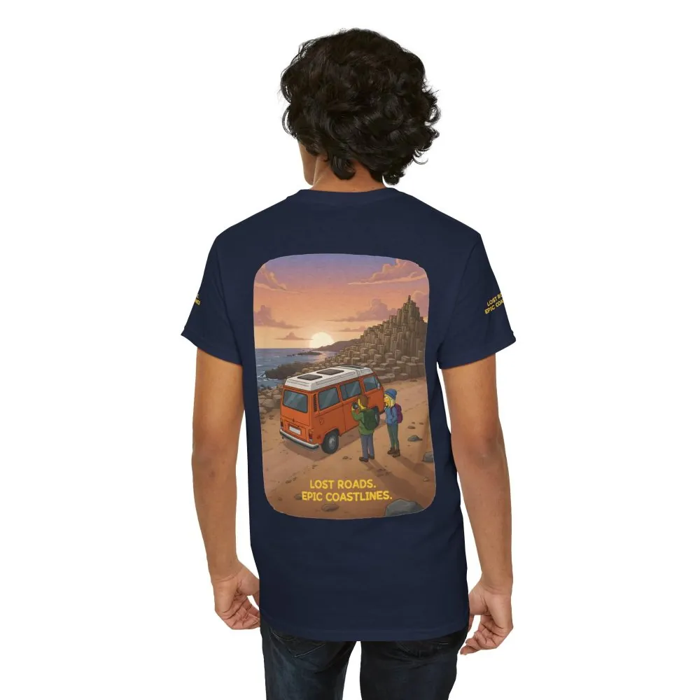 6835160607506324347_2048.jpeg Unisex Heavy Cotton Tee — "Lost Roads Epic Coastlines" Design Sitcom-Line