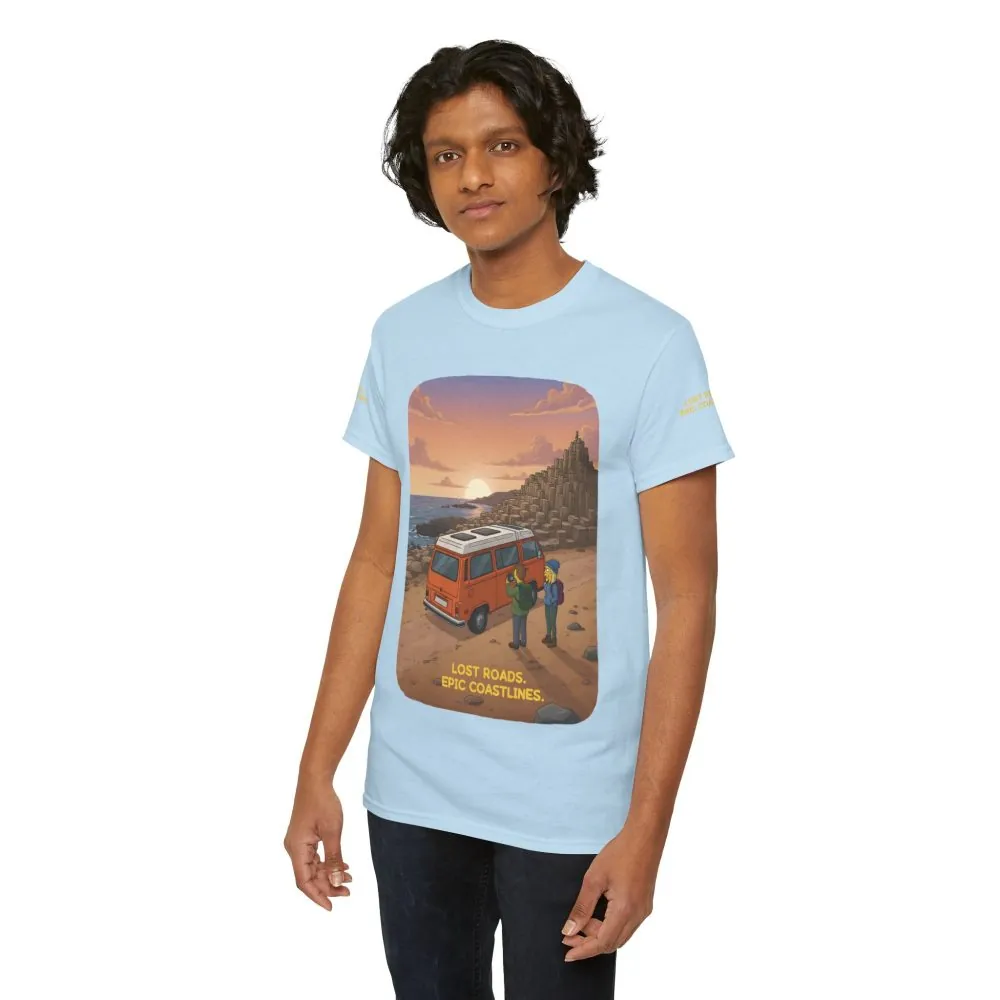 6841708131299869868_2048.jpeg Unisex Heavy Cotton Tee — "Lost Roads Epic Coastlines" Design Sitcom-Line