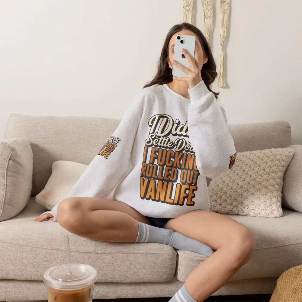Unisex Heavy Blend™ Crewneck Sweatshirt — "Dind´t Settle Down" Design F**K-Line