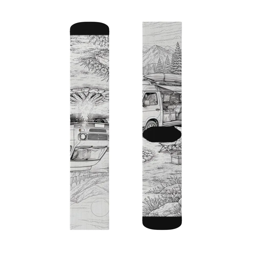6856493870715772349_2048.jpeg Sublimation Socks — Retro Camper Roadtrip Crew Socks