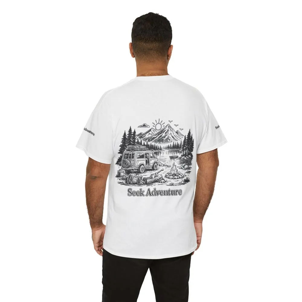 6870569903977464345_2048.jpeg Unisex Heavy Cotton Tee — "Seek Adventure" Design Minimal-Line