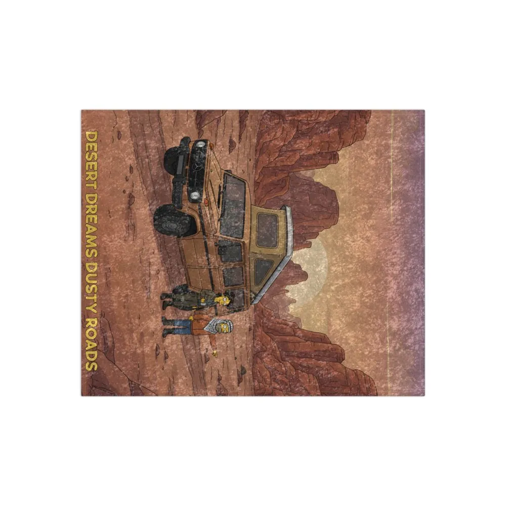 6873143218906683272_2048.jpeg Crushed Velvet Blanket —"Desert Dreams Dusty Roads" Design Sitcom-Line (Campervan)