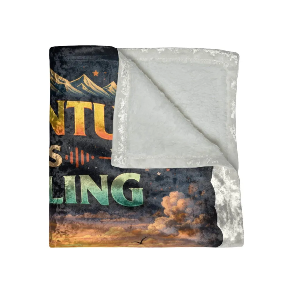 6875850914574901654_2048.jpeg Crushed Velvet Blanket —"Adventure Is Calling" Design Scenic-Line (Campervan)