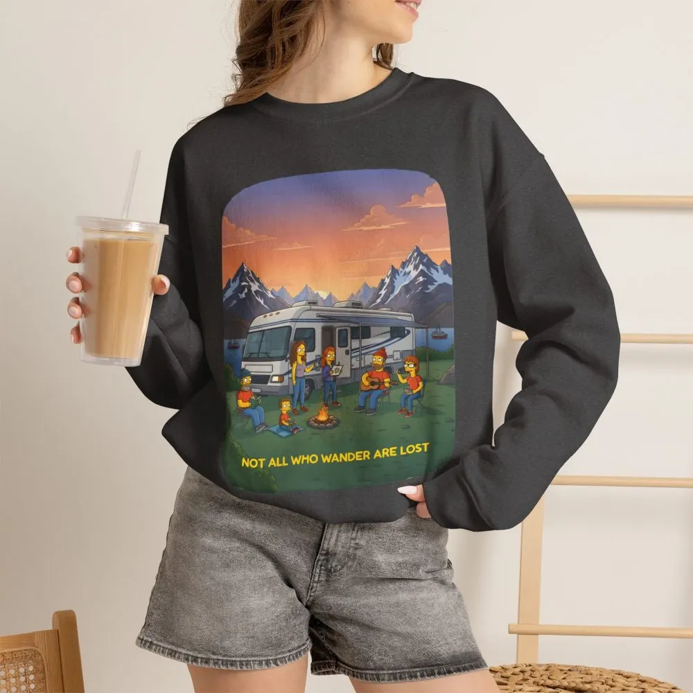 6911297659916257776_2048.jpeg Unisex Heavy Blend™ Crewneck Sweatshirt — "Not All Who Wander Are Lost" Design Sitcom-Line