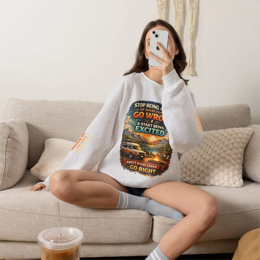 6916611384016524386_2048.jpeg Unisex Heavy Blend™ Crewneck Sweatshirt — "Stop Being Afraid Of What Could Go Wrong" Design Scenic-Line