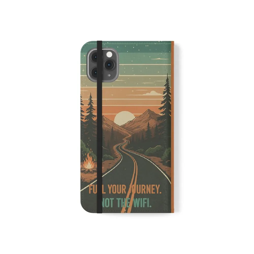 6927602897301219940_2048.jpeg Flip Phone Case — "Adventure Awaits Unplug & Drive" Wallet Case